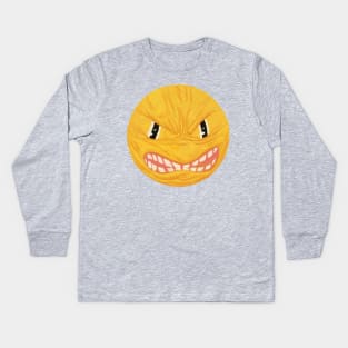 Angry Emoji Kids Long Sleeve T-Shirt